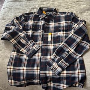 NWT Carhartt Loose Fit Heavyweight Flannel Long-sleeve plaid size Large Tall